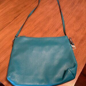 NWT Paul Grimaud Pebble Leather Turquoise Crossbody Bag